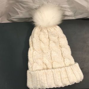 Ivory cable knit hat.  Never worn.